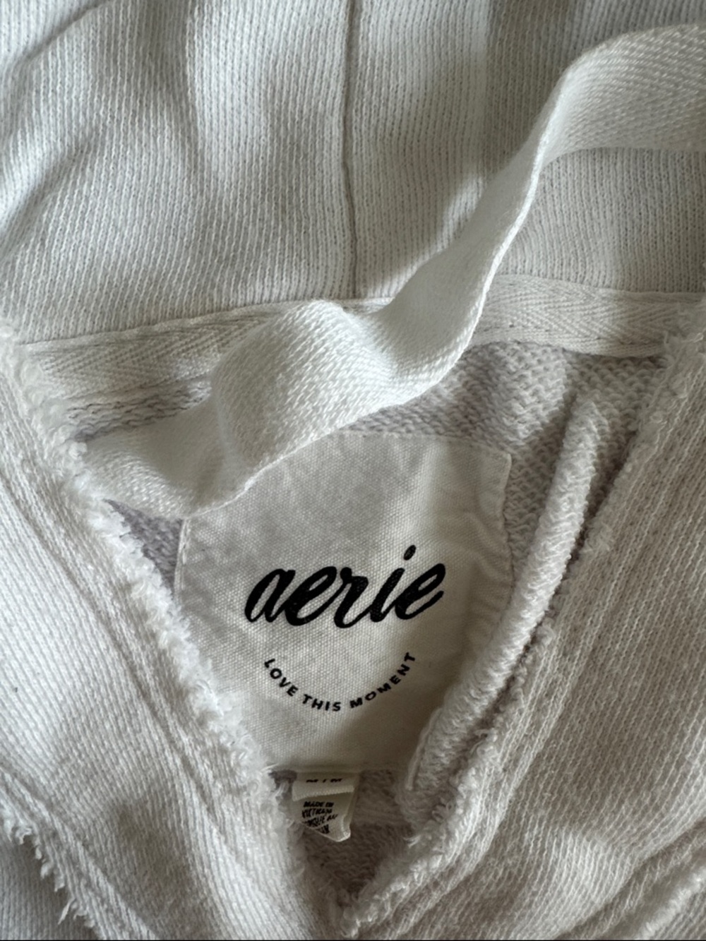 aerie White V‑Neck Pullover Hoodie - Picture 2 of 2